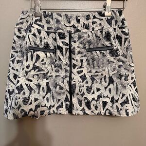 Foray Golf Graffiti Print Skort Mini Skirt Black M
